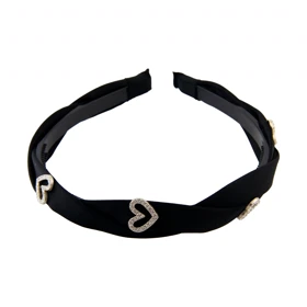 تل سر دخترانه مدل قلبی (مشکی)