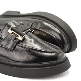 کفش کالج زنانه مدل Flat shoes - 0252_ Black