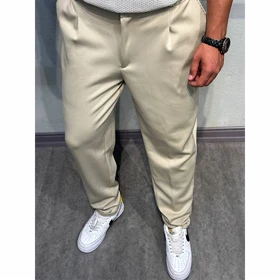 شلوار مام فیت پارچه ای