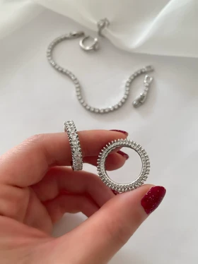 انگشتر فول نگین تنیسی ژوپینگ