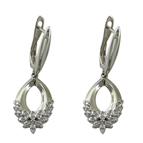 گوشواره زنانه ژوپینگ مدل آمیتیس جواهری