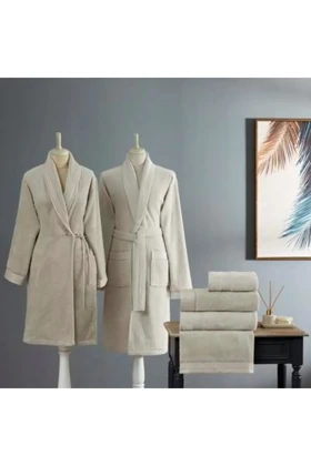 ست حولهتنپوش Taç مدل Gabrıella Pure Cotton پنبهای