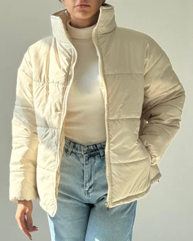 کاپشن یقه ایستاده کد 130078 (استخوانی)