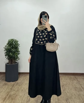 پیراهن مانتویی گلدوزی سارنیا