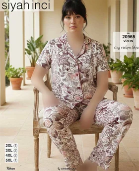 تیشرت و شلوار جلو دکمه siyah inci کد 20965