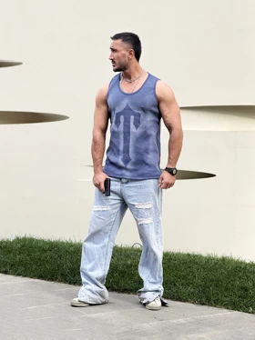 رکابی تنک تاپ سنگ شور آبی