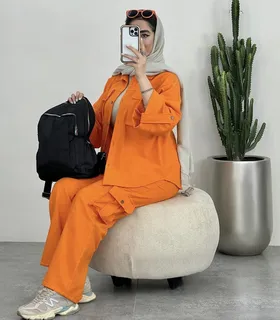 ست مانتو و شلوار کارگو تابستانه