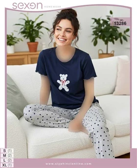 تیشرت و شلوار سایز نرمال sexen کد 13286