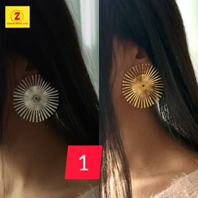 گوشواره فانتزی زنانه بلند دفرمه