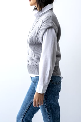 ژیله یقه هفت بافت برجسته زنانه