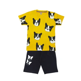 ست تیشرت و شلوارک پسرانه مدل داگ کد 1219