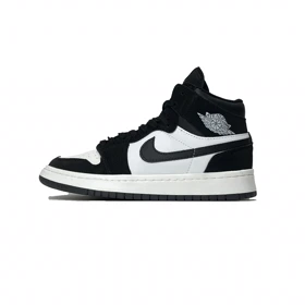 کفش روزمره جردن 1 ساق‌دار مشکی سفید