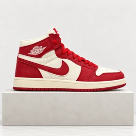 کتانی نایک Air Jordan 1 قرمز کرم مدل 9714 استایل خاص و خیابانی