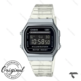 ساعت کاسیو A168XES-1B اصل بند شفاف Casio-11924-U