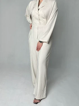 اورال کت یقه انگلیسی راه راه