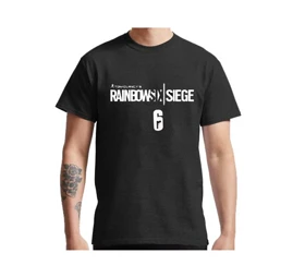 تیشرت Rainbow Six طرح لوگوی سفید رینبو سیکس کد 90111