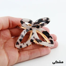 کلیپس دخترانه فلزی مدل پروانه آبرنگ (مشکی)