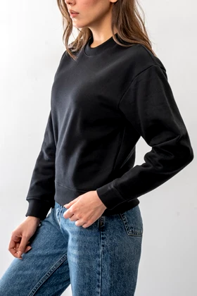 تیشرت آستین بلند دورس سرشانه افتاده زنانه