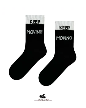 جوراب ساق‌دار keep moving (مشکی)