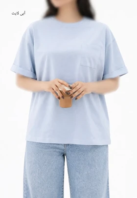 تیشرت باکسی تک جیب