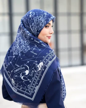 روسری نخی طرحدار (قواره 140) 30159