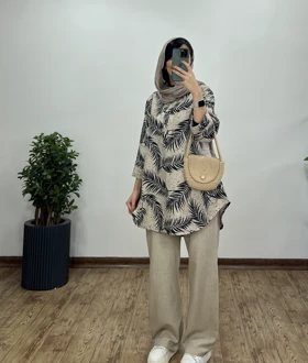 ست مانتو و شلوار صدف