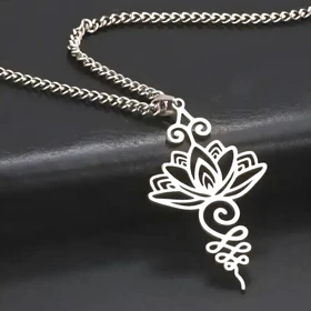گردنبند نیلوفر باطنی نقره برند سینجه