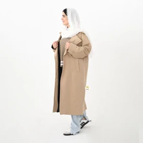 ترنچ کت زارا پشت دکمه کد 877