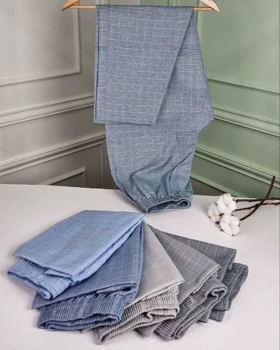 شلوار تار پنبه مردانه چهارخانه سامان سیلکا