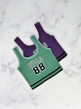کراپ تاپ بافت طرح Bulls 88