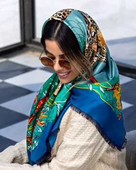 روسری کج راه سوزنی ابریشم