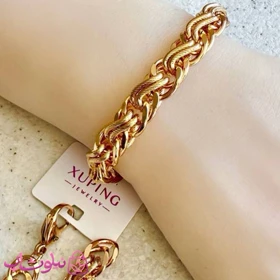 دستبند زنانه ژوپینگ مدل زنجیری پهن کد 1099