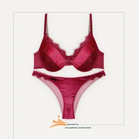 ست مخملی Persian red فنردار برند نوشه پوش