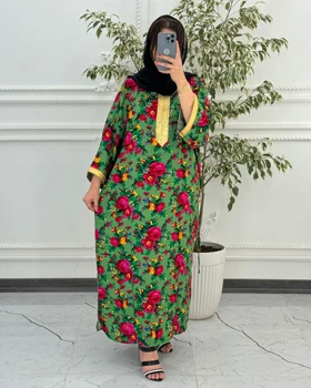 پیراهن سنتی گل‌دار نوارطلایی 6007