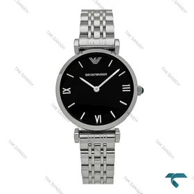 ساعت امپوریو آرمانی زنانه سیلور صفحه مشکی Armani-7999-L