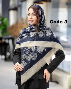 روسری نخ اسپان گل‌دار بهاره 3535