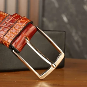 کمربند مردانه بیورا مدل چرم طبیعی میخی کد km012