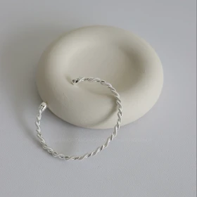 بنگل زنانه مدلBb8023 (نقره ای)