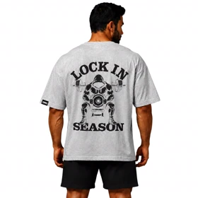 تیشرت مردانه زنانه اورسایز نخی 1991 Lock In Season مدل TS19110