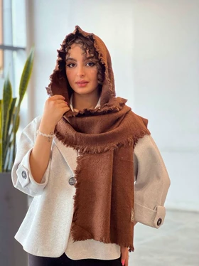شال پاییزه لوسن (قهوه ای)