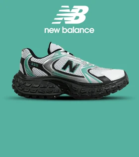 کفش کتانی مردانه و زنانه سفید سبز مشکی NEW BALANCE 530 V02 مدل 7100