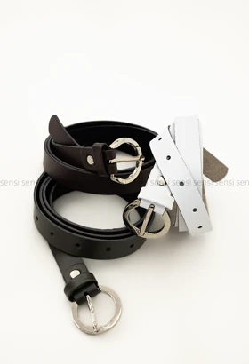 کمربند چرم باریک دو سانت کد1004859