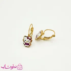 نیم ست بچگانه مدل هلوکیتی بنفش کد 1291