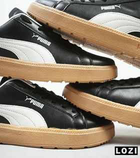 کفش کتانی مردانه مشکی کرم PUMA SUEDE