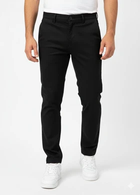 شلوار مردانه بنگال کش دم پا ساده مدل Behnam-مشکی