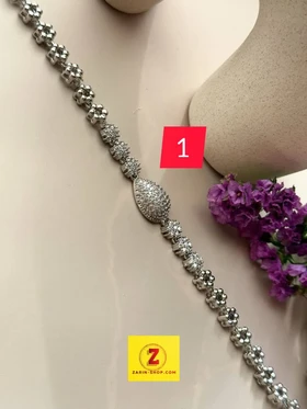 دستبند جواهری نگینی زنانه