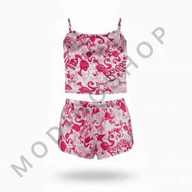 ست تاپ و شلوارک طرح باربی 199