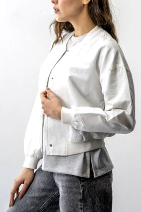 کت کتان ژاکارد گل‌دار زنانه