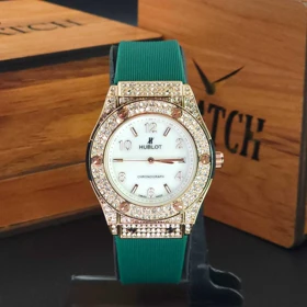 ساعت مچی زنانه هابلوت HUBLOT A919L با موتور کوارتز ژاپن کد 1 (سبز)