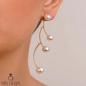 گوشوار مروارید آبشاری فشن